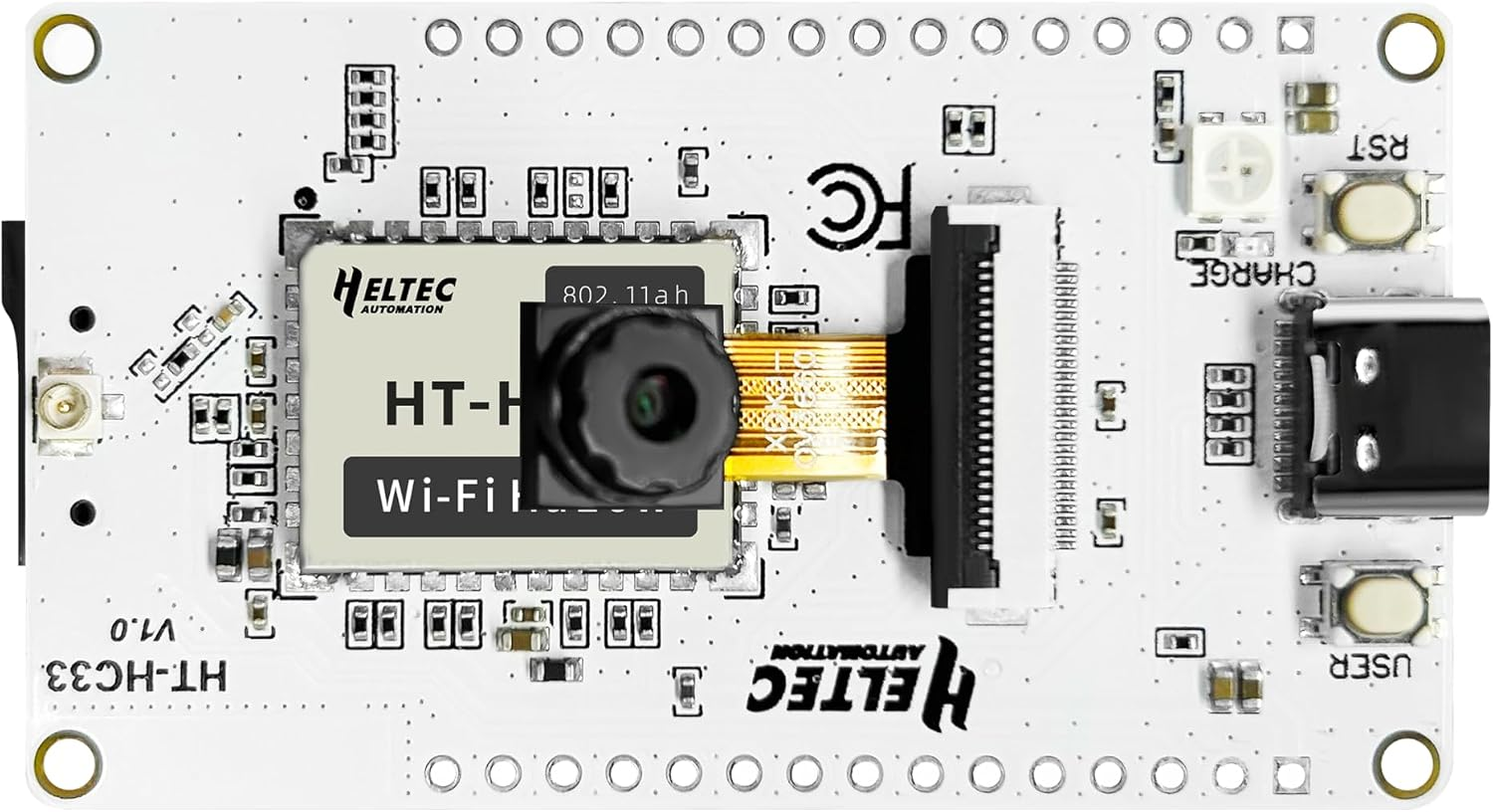ESP32-S3 board with Wi-Fi HaLow module and camera